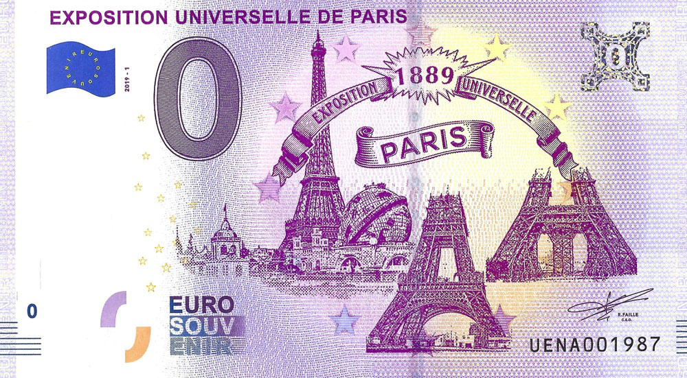 0 euro Frankrijk 2019 - Exposition Universelle de Paris
