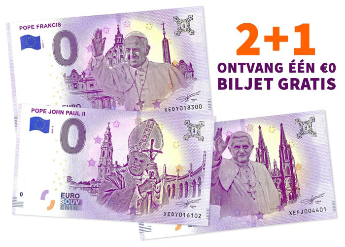 0 euro biljet Combinatieset 3 Pausen