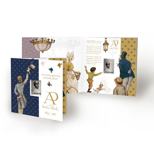 Zilveren postzegel Anton Pieck