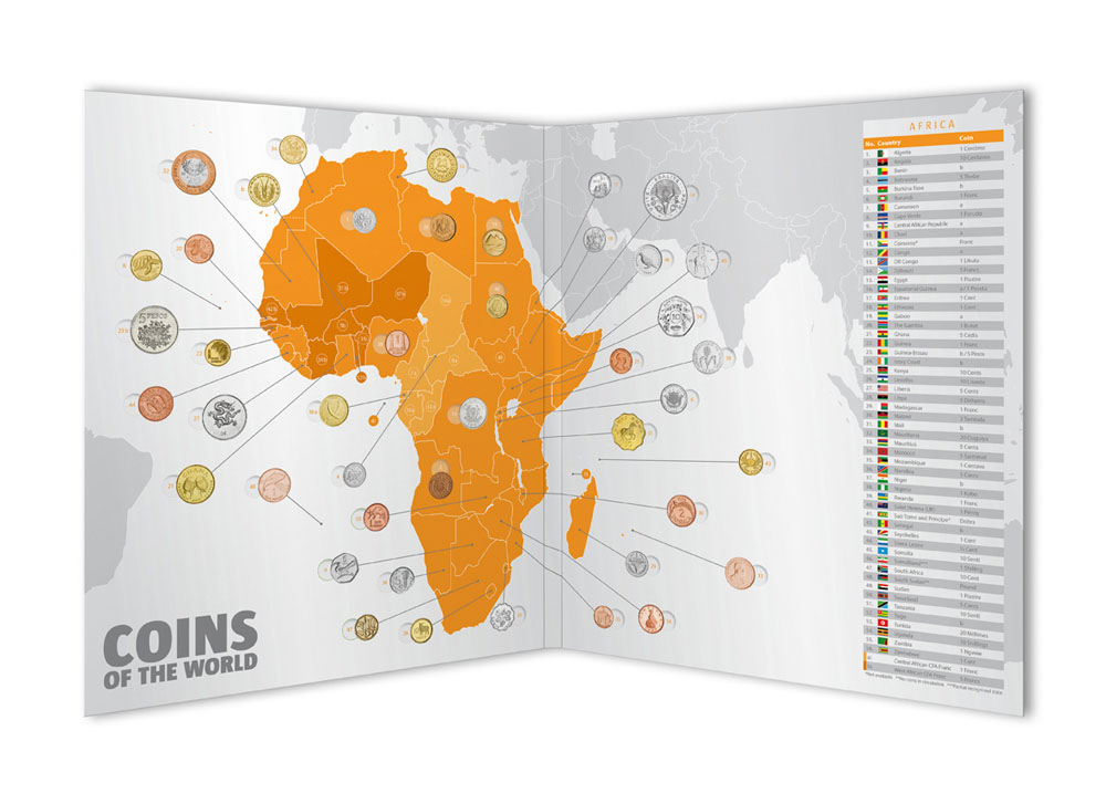 Een compleet assortiment met wereldmunten