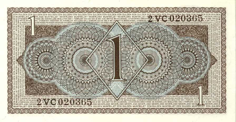 Muntbiljet 1 gulden 1949 Juliana Zeer Fraai