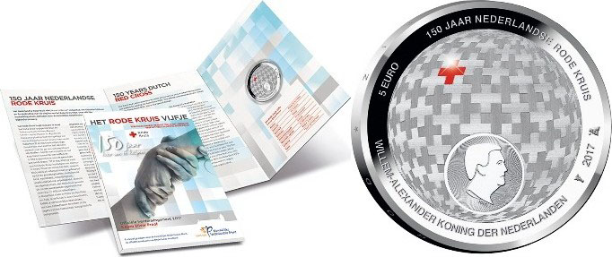 Munt 5 Euro Rode Kruis Vijfje 2017 Blister