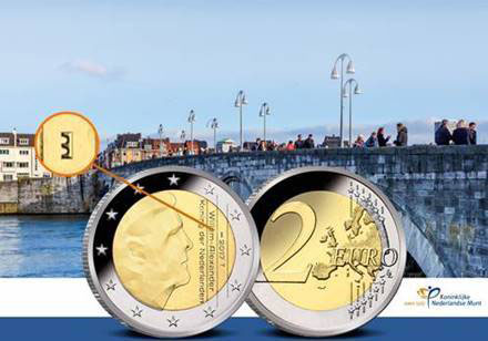 Munt 2 euro Sint Servaasbrug 2017 BU in coincard