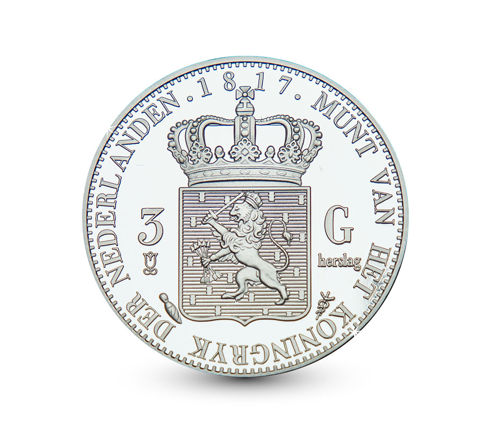 Jubileumset 1/2 Gulden Wilhelmina 1930 + Herslag 1817 Willem I