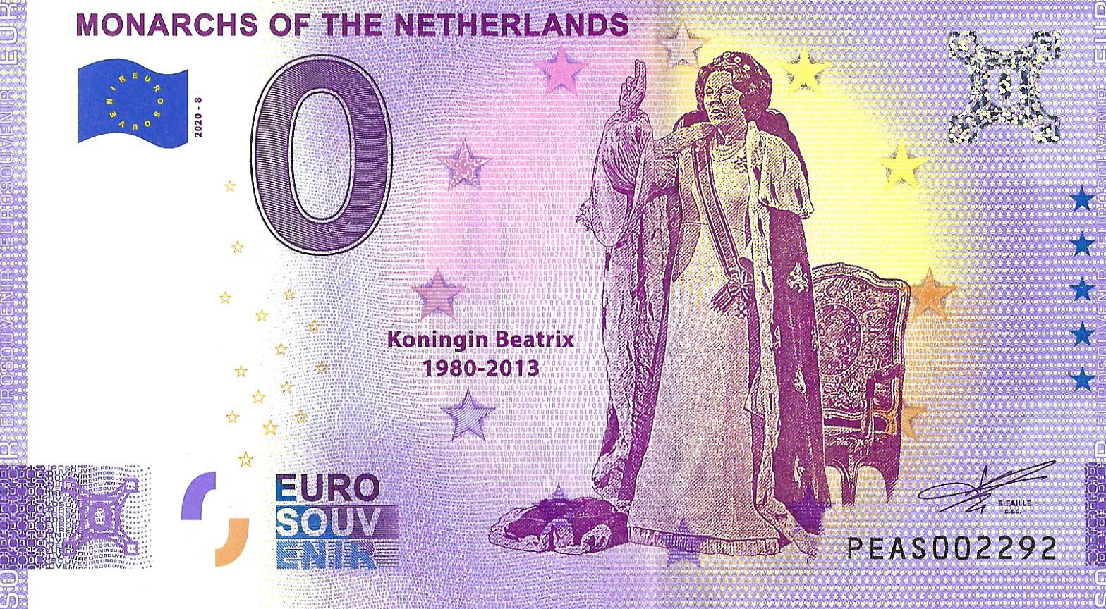0 euro biljet Nederland 2020 - Koningin Beatrix