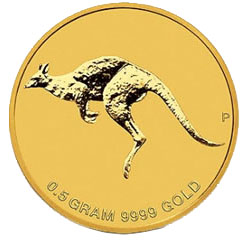 De magnifieke 2 Dollar 2015 Australië 'Mini-Roo' in goud
