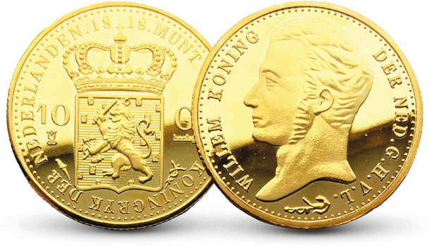 Historische herslag van beroemde Willem I gouden tientje uit 1818