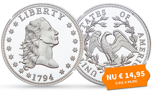 Officiële herslag Flowing Hair 1794