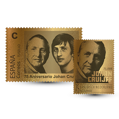 Gouden postzegel set 75 jaar Johan Cruijff – El Salvador 